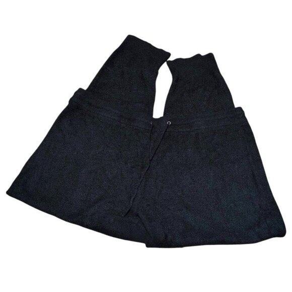 Knix Cozy Track Pants are black fleece joggers, perfect for lounging. - Picture 1 of 6